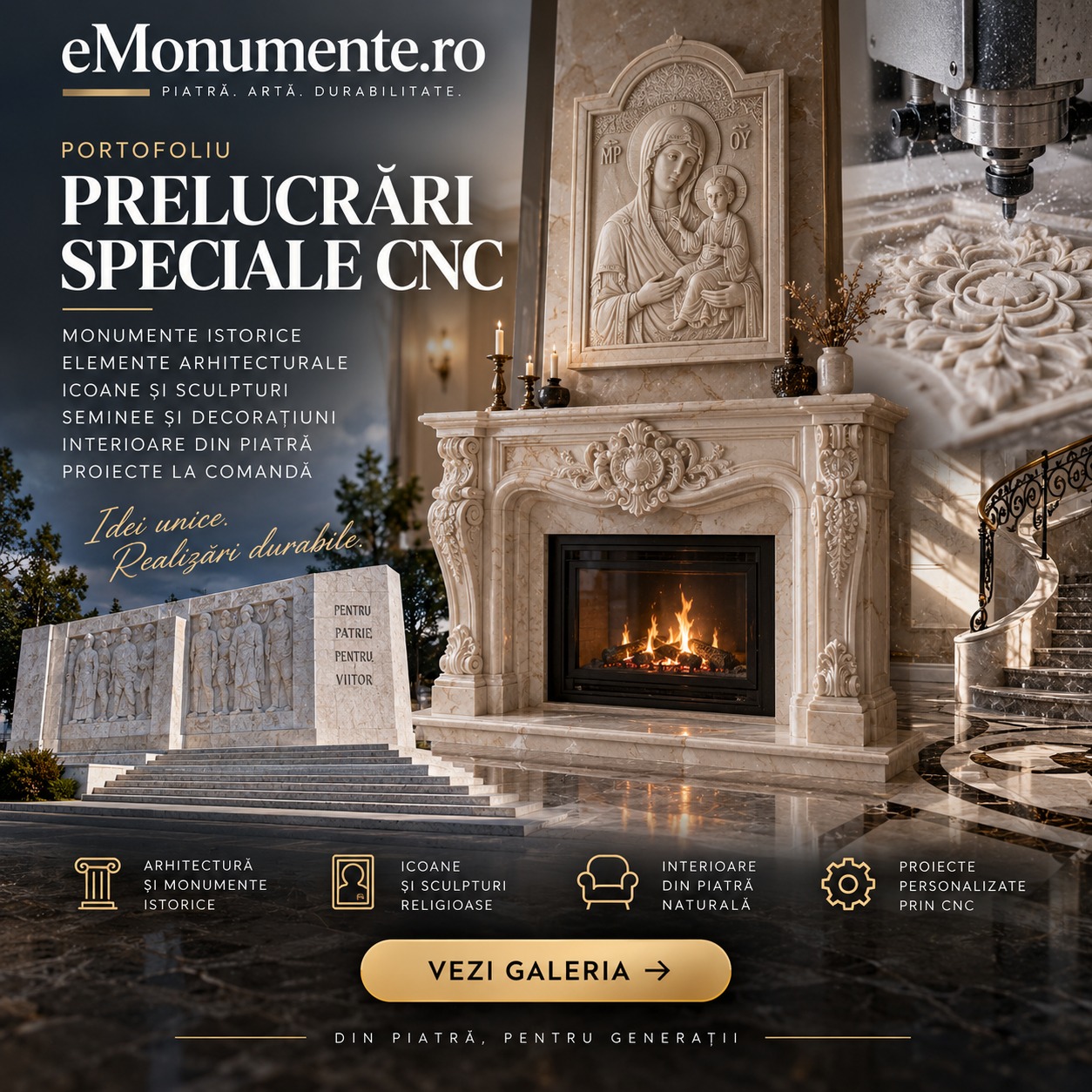 Lucrări de prelucrare a marmurei