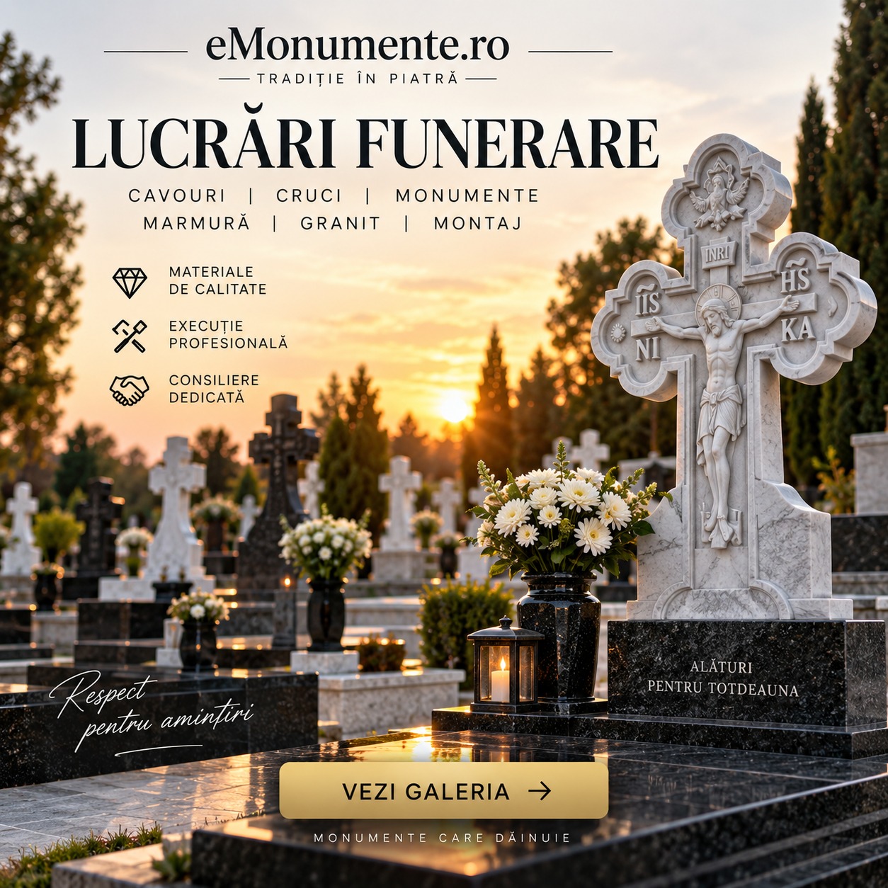 Monumente funerare realizate de eMonumente